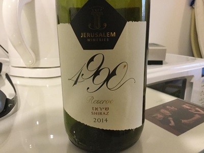 Jerusalem Wineries 4990 Shiraz 2014